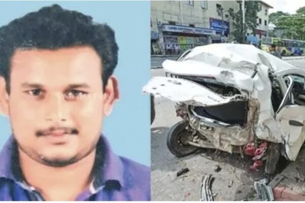 പാളയത്ത് നിർത്തിയിട്ടിരുന്ന വാഹനത്തിൽ കാർ ഇടിച്ച് ഒരാൾ മരിച്ചു.