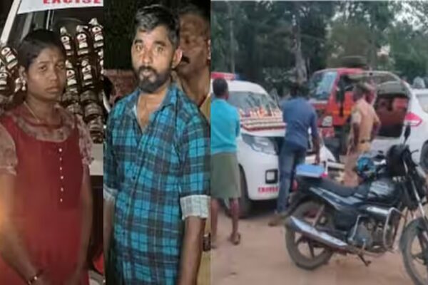 46 ലിറ്റർ വിദേശ മദ്യവുമായി യുവ ദമ്പതികൾ പിടിയിലായി